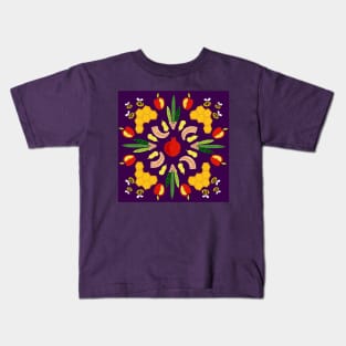 Yomim Noraim deep purple print Kids T-Shirt